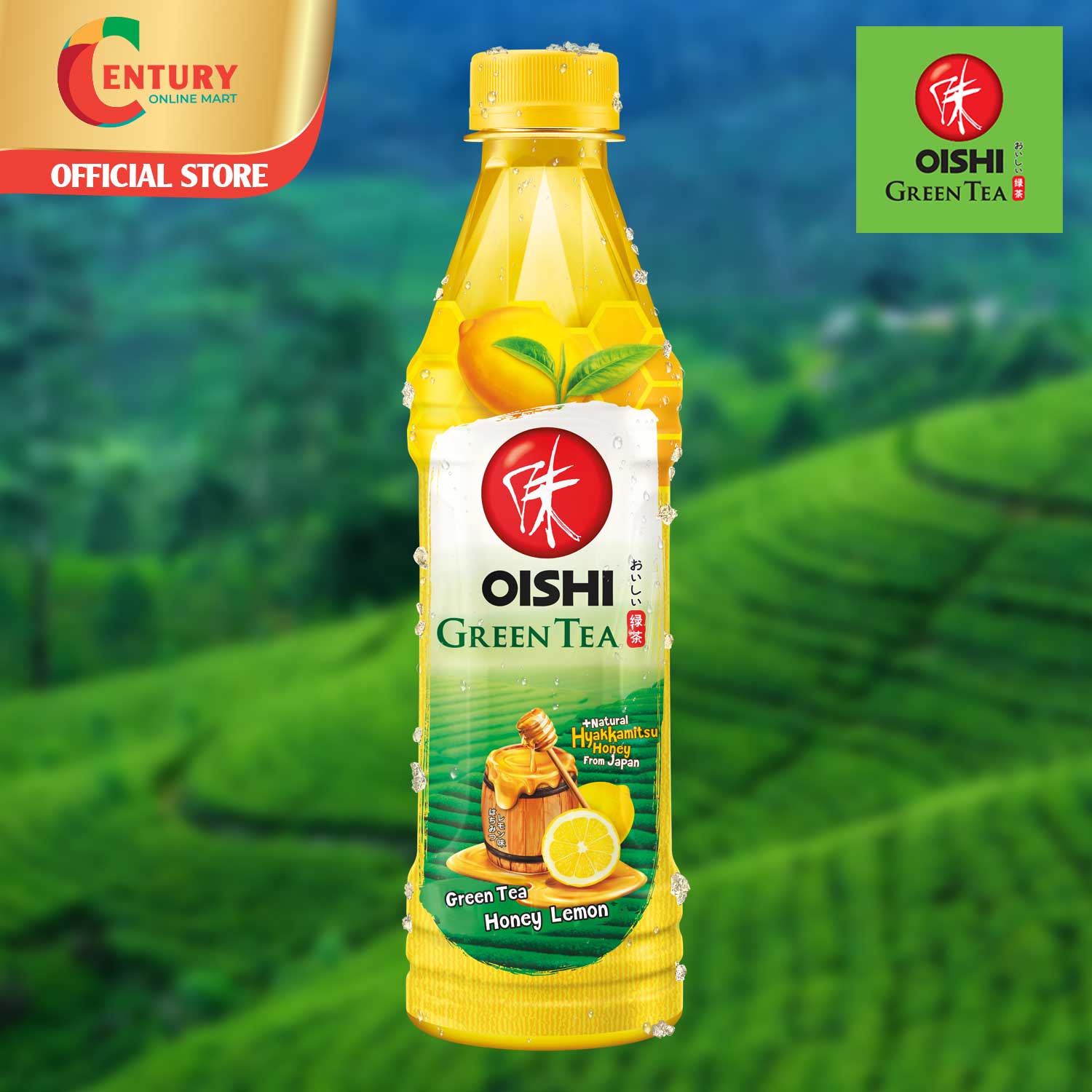 OISHI GREEN TEA HONEY LEMON (1) PCS